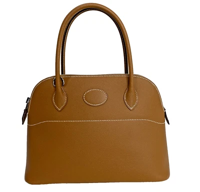 Bolso de Hombro HERMES Bolide 27 Dorado Cuero Epsom Plateado RELOJ VIDEO Foto 1 de 4