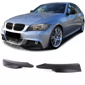 Juego de aletas Performance labio esquinas deportivo negro brillo para BMW Serie 3 Serie 3 E90 09-11 - Imagen 1 de 8