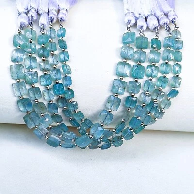 Gema Natural Azul Aqua Cianita Multi Tamaño Cojín Corte Briolette Cuentas 7" Hebra Foto 1 de 4