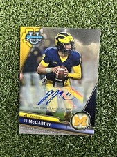 2023 Bowman Chrome U JJ McCarthy Auto SP Card #124 Michigan