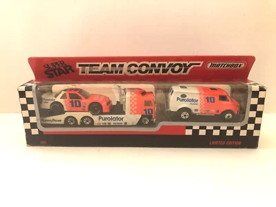 MATCHBOX DERRIKE COPE 10 TEAM CONVOY KENWORTH AND CHEVY VAN NASCAR 1991 - Image 1 of 2