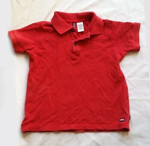 Boys Fred Bare Short Sleeves Red Polo Shirt Size 5 - Picture 1 of 3