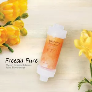 BodyVita Vitamin Shower Filter Freesia Reduces Dry Itchy Skin Improve Skin&Hair - Picture 1 of 13