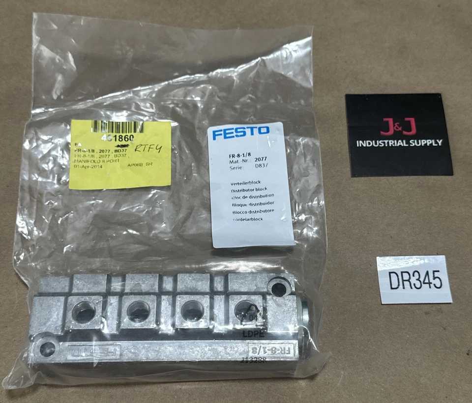 Festo Fr-8-1/8 Distribution Block Pneumatic Valve Body Manifold B323316