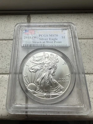 2015 W $1 American Silver Eagle MS70 First Strike PCGS - Image 1 of 2