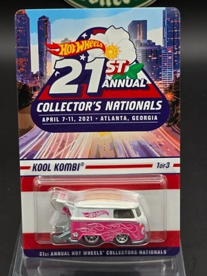 Hot Wheels Nationals Atlanta VW Kool Kombi Pink Real Riders - Image 1 of 4