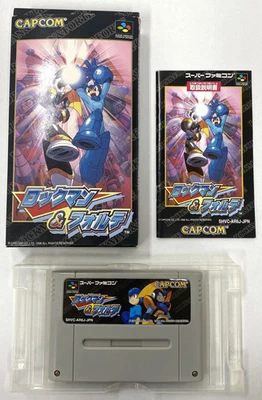 Rockman & Forte Mega Man Super Famicom SFC Game Cartridge Capcom Japan Tested - Image 1 of 4