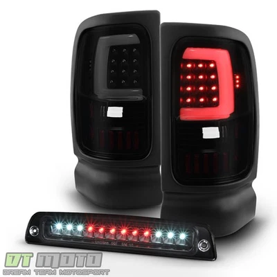 Dodge Ram 1500 1994-2001 negro humo LED tubo luces traseras + LED tercera lámpara de carga de freno Foto 1 de 4