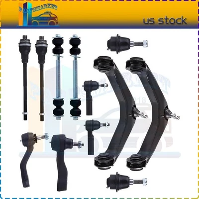 12Pcs Complete Idler Arm Sway Bar Links Suspenson Kit For 2003-2007 Hummer H2 Foto 1 de 4