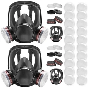 2 SetFull Face Respirador Mascarilla Gas - 6800 Mascarilla Respirador Reutilizable con Filtro... - Imagen 1 de 7