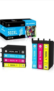 502XL Ink Cartridges Replacement WF-2860 WF-2865 WF-2880 WF-2885 7 Set - Picture 1 of 20
