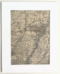 MUNICH Town City Plan GERMANY - c. 1910 Mounted Antique Map - Picture 1 of 1