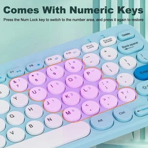 Wireless Keyboard And Mouse Combo 2.4G Ergonomic Compact Silent For Compute SLK - Photo 1/9