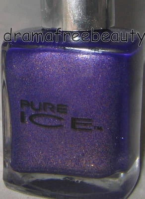 Esmalte de uñas Pure Ice VELOUR acabado gamuza en *TEMPTRESS* púrpura oscuro con dorado nuevo Foto 1 de 4
