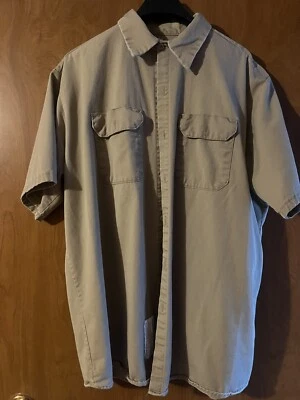 Camisa de trabajo para hombre XL - Bulwark FR - manga corta botón resistente al fuego bronceada Foto 1 de 4