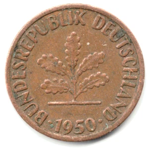 1950 J ONE PFENNIG DE ALEMANIA ~ LO CALIFICAS ~ POR FAVOR VE EL ESCANEO stk pf 18 - Imagen 1 de 4