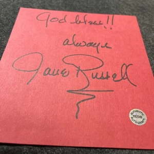 Jane Russell Signed Cut Hologram  - Picture 1 of 3