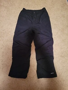 Land’s End Boys / Girls Youth Size 7S Snow Pants Black Kids Childrens Insulated - Picture 1 of 4
