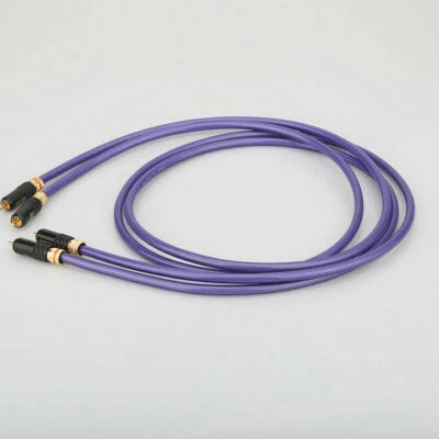 2 pezzi cavo rame puro placcato argento OCC interconnessioni audio HIFI cavo RCA - Immagine 1 di 4