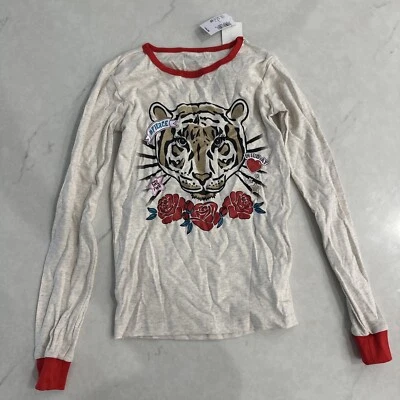 Camiseta gráfica manga larga crema The Childrens Place niñas talla 10 etiquetas nuevas Foto 1 de 2