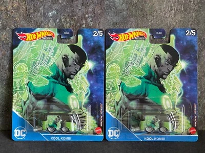 Hot Wheels Premium Kool Kombi Green Lantern DC Comics Pop Real Riders Lote de 2 Foto 1 de 4