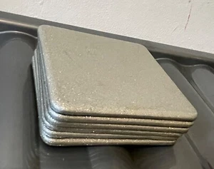 Effetto glitter argento - sottobicchieri da tè - set di 6 - Foto 1 di 7