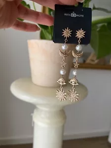 Neu Goldene lange Ohrringe Weihnachtlich von Bijou Brigitte Boho - Bild 1 von 2