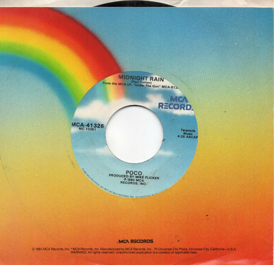 POCO - MIDNIGHT RAIN / A FOOL'S PARADISE - Image 1 of 1
