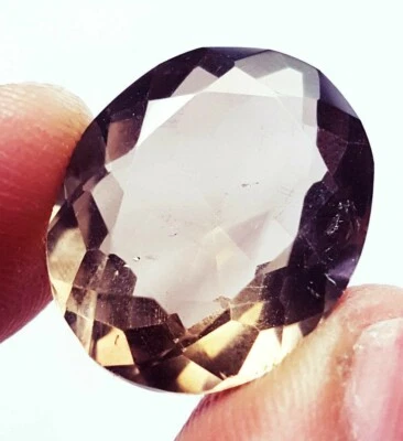 Smoky Quartz Loose Gemstone 12.50 Ct Certified Oval Shape With Free Gift - Image 1 of 4