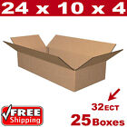 25 - 24X10x4 Cardboard Boxes Mailing Packing Shipping Box Corrugated Carton