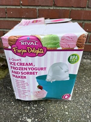 RIVAL Frozen Delights 2 cuartos de galón Helado Yogur Sorbete Máquina  Foto 1 de 2