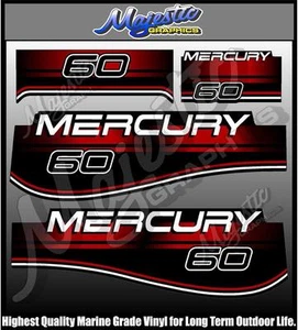 MERCURY - 60hp - OUTBOARD DECALS - Picture 1 of 1
