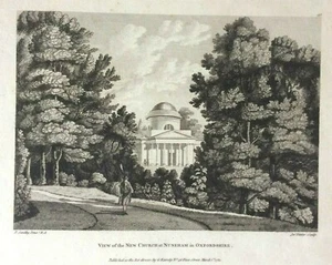 Oxfordshire Nuneham new church After Paul Sandby  engraved by Fittler 1780 - Picture 1 of 1