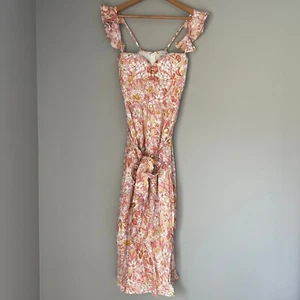 DRESS FORUM Floral Dress Size Large Midi Feminine Summer Wedding Guest Event NEW - Picture 1 of 5