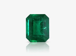 1.42 Carat GRS Certified Natural Loose Emerald, Vivid Green Octagonal, Rare Gift - Picture 1 of 6