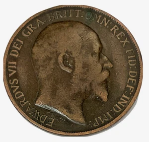 1910 Great Britain One Penny King George V Bronze Cent Coin KM# 794 Lot B5-81 - Picture 1 of 4