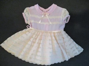 Vintage 1950's Little Girls Pink Dress - Picture 1 of 6