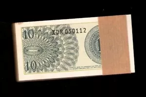 INDONESIA 10 SEN P-92z 1964 Replacement X 100 Pcs BUNDLE UNC Lot MONEY BANK NOTE - Picture 1 of 2