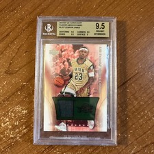 2003 RC Upper Deck Hardcourt Floor Fabrics LeBron James Rookie HS Jersey BGS 9.5