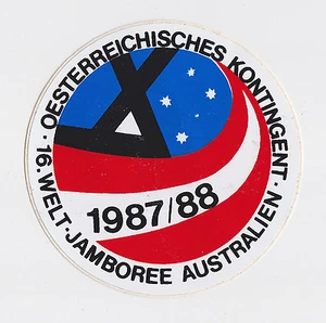 1987 World Scout Jamboree AUSTRIA / AUSTRIAN SCOUTS CONTINGENT DECAL / STICKER - Bild 1 von 1