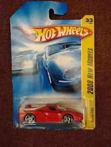 2008 Hot Wheels #33 First Editions 33/40 FERRARI FXX Red w/ChromePr5Sp ShortCard - Picture 1 of 4