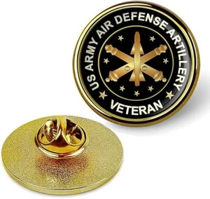 Gold US Army Air Defense Artillery Veteran Lapel Pin Veteran Tie Suit Shirt Lap - Picture 1 of 3