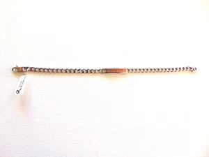 BRACCIALE UOMO ARGENTO 925 GRUMET ROSE' (BAGNO IN ORO ROSA ) MADE IN ITALY - Imagen 1 de 2