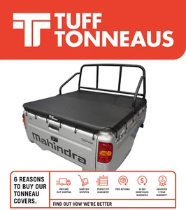 Bunji Tonneau Cover for Mahindra Pik-Up D/C 2018-Cur BUILTIN Sports Bar Liner - Picture 1 of 2