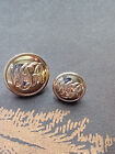 Two West India Regiment WIR Gold-Coloured Staybrite Buttons, 19 mm & 14 mm