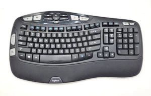 Logitech K350 Comfort Wave Teclado Inalámbrico Ergonómico, Sin Dongle, ¡Sin Desvanecimiento! - Imagen 1 de 13