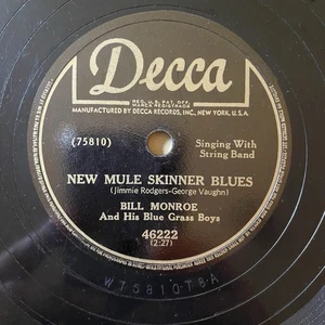 Bill Monroe Decca 46222 bluegrass 78rpm E - Picture 1 of 4