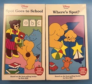 Disney Wo ist Spot & Spot geht zur Schule VHS Kassetten Eric Hill Kinder Posten - Bild 1 von 3