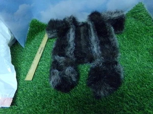 fits Cabbage PATCH KIDS FAKE FUR COAT VERY NICE black/grey - Picture 1 of 3