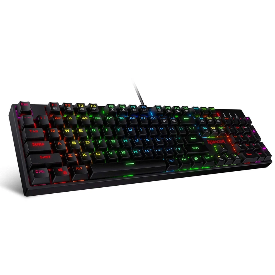 Redragon K582 RGB Mechanical Gaming Keyboard, 104-Keys, ABS Keycaps, Red Switch - Image 1 of 4